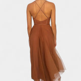 Vestido midi de tul Eileen elegante y sofisticado