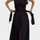 Meryl Vestido Camisero con Botones y Cinturón Ajustable para un Estilo Elegante y Comodidad