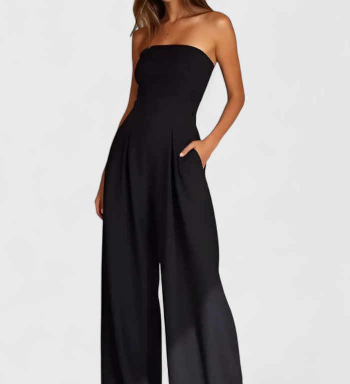 Vestido Monocromático Elegante sin Mangas