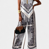 Conjunto de Moda Leonie Paisley con Elegantes Tiras