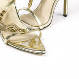 Elegantes Tacones Altos con Punta de Strass para un Brillo Inigualable