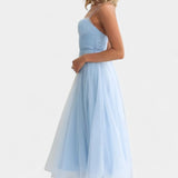 Vestido midi de tul Eileen elegante y sofisticado