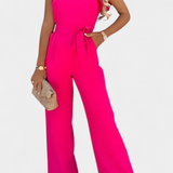 Vestido Shalonda Mono Elegante sin Mangas con Lazo para un estilo sofisticado