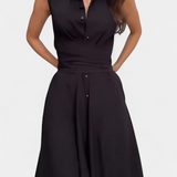 Meryl Vestido Camisero con Botones y Cinturón Ajustable para un Estilo Elegante y Comodidad