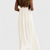 Vestido Edith de Cuello Cruzado y Espalda Abierta para un Estilo Elegante y Seductor