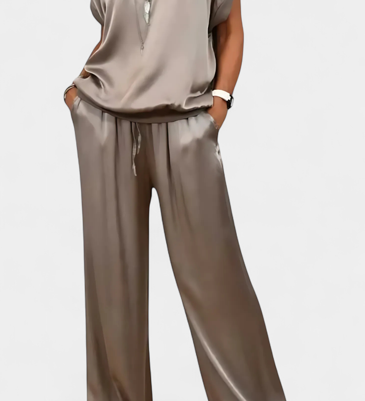 Elegante Conjunto de Primavera de Dos Piezas con Estilo Sofisticado