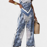 Conjunto de Moda Leonie Paisley con Elegantes Tiras