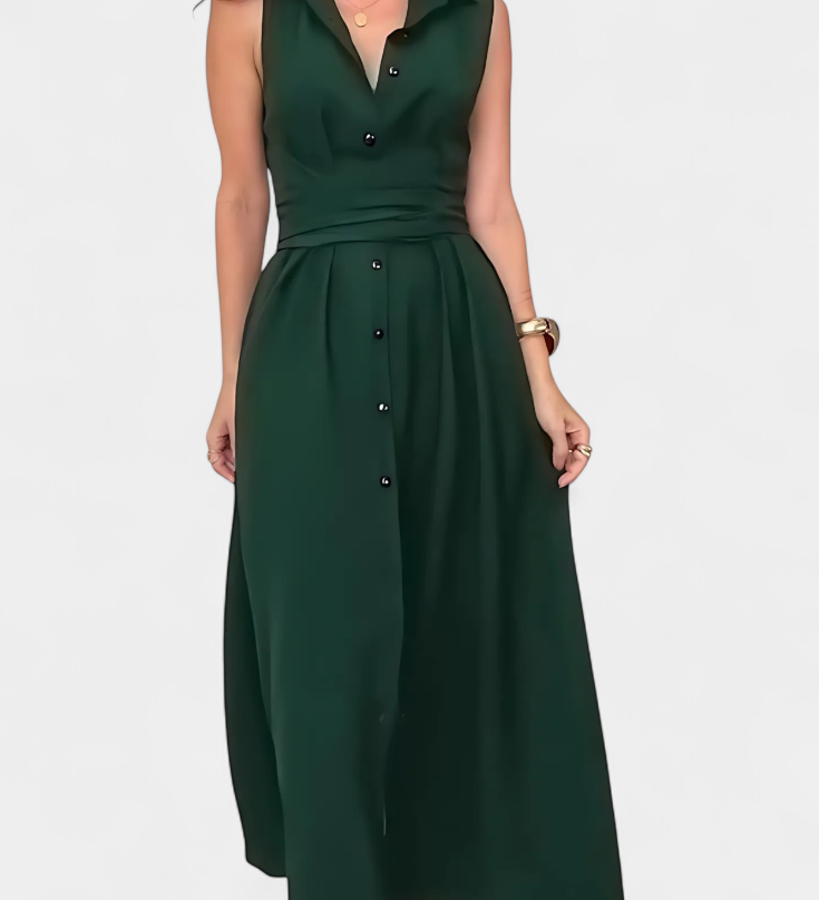 Meryl Vestido Camisero con Botones y Cinturón Ajustable para un Estilo Elegante y Comodidad