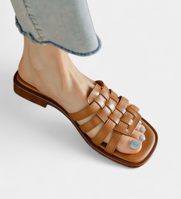 Roma Sandalias Planas Trenzadas Elegantes y Comodas