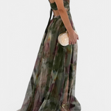 Ingrid Vestido Maxi Floral con Elegante Escote en V