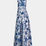Vestido A-Line con Estampado Floral y Cuello Solapa Shante