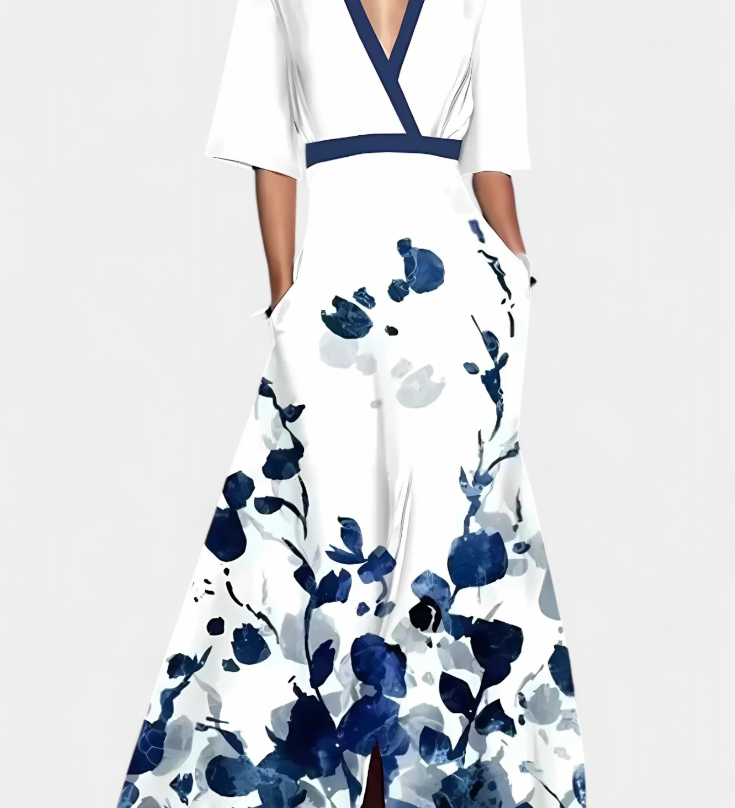 Vestido Daphne Envoltura Floral con Estilo Atemporal y Elegancia