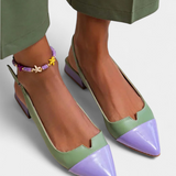 Grazia Sandalias Vibrantes con Punta Afilada y Tira Trasera para un Estilo Único