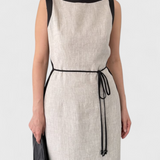 Vestido sin mangas Samanta con detalles en contraste para un estilo único