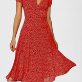 Nuria Vestido Midi Casual con Elegante Escote en V