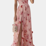 Vestido Maxi Luna con Corsé Floral y Silueta Elegante para una Look Sofisticado