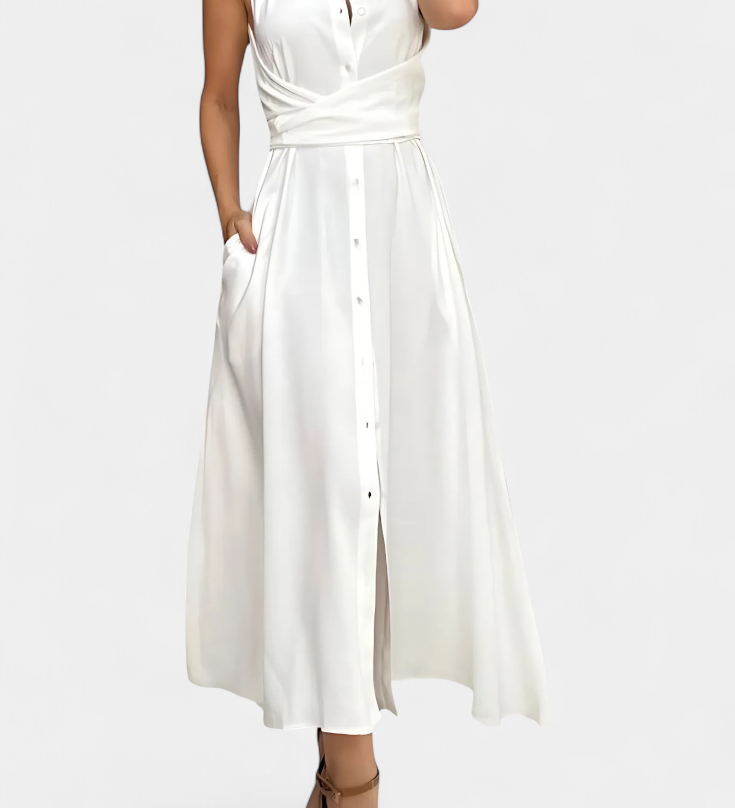 Meryl Vestido Camisero con Botones y Cinturón Ajustable para un Estilo Elegante y Comodidad