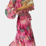 Dajana Vestido Maxi Envolvente con Encantador Estampado Floral