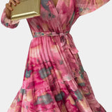 Dajana Vestido Maxi Envolvente con Encantador Estampado Floral