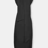 Vestido Asimétrico de Aphrodite con Elegantes Botones Dorados Decorativos