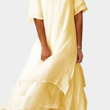 Vestido de Algodón en Capas Eloise - Elegancia y Estilo Sofisticado