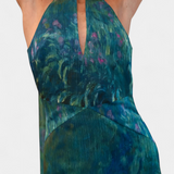 Vestido de Chiffon Moana con Estampado Inspirado en Monet - Elegancia y Estilo Acuarela