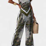 Conjunto de Moda Leonie Paisley con Elegantes Tiras