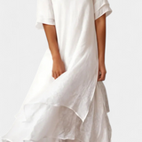 Vestido de Algodón en Capas Eloise - Elegancia y Estilo Sofisticado