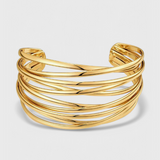 Elegante Brazalete de Alambre en Capas para un Estilo Moderno y Completo