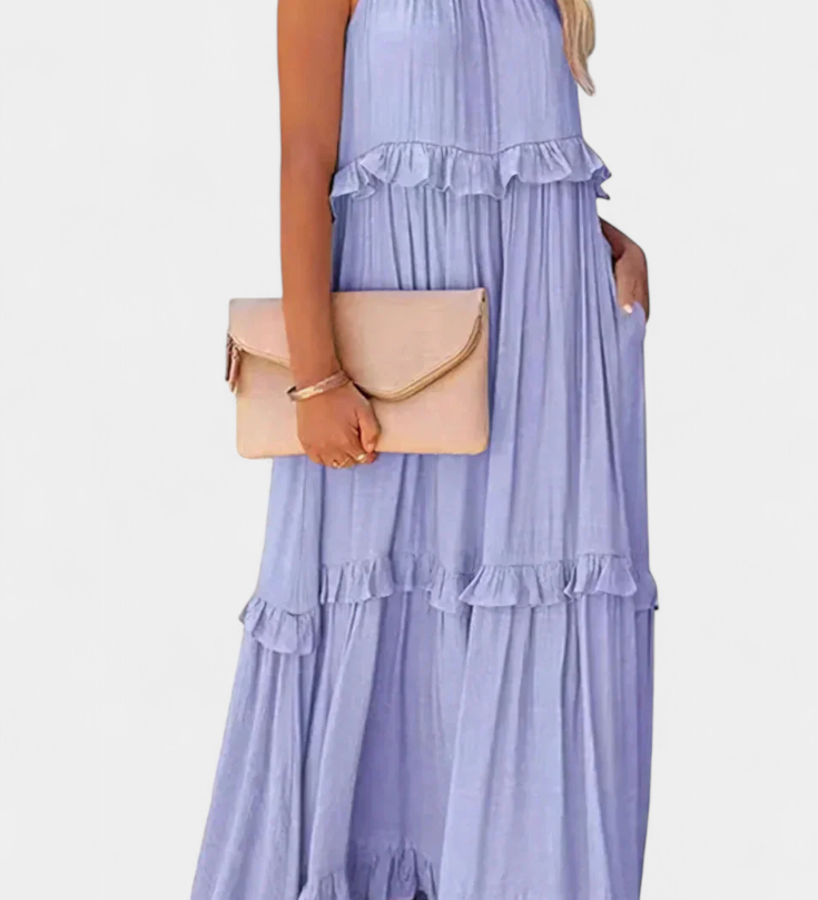 Vestido Monica de Estilo Clásico y Confort para una Frescura Natural