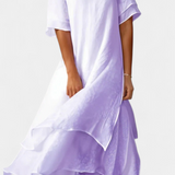 Vestido de Algodón en Capas Eloise - Elegancia y Estilo Sofisticado