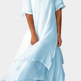 Vestido de Algodón en Capas Eloise - Elegancia y Estilo Sofisticado
