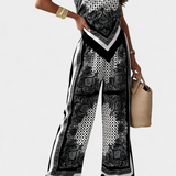 Conjunto de Moda Leonie Paisley con Elegantes Tiras