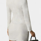 Heidi Vestido Blazer Elegante con Doble Botonadura y Corte Estructurado