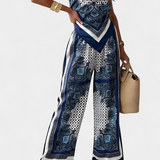 Conjunto de Moda Leonie Paisley con Elegantes Tiras