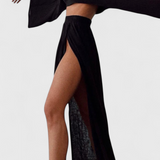 Conjunto de dos piezas Martha con falda de abertura alta para un estilo elegante y moderno