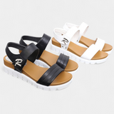 Clotide Sandalias de Plataforma Casual con Doble Correa y Hebilla Ajustable para un Estilo Único