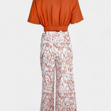 Conjunto Olivia Boho con Cuello en V y Pierna Ancha para un Estilo Unico