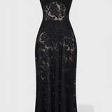 Elegante Vestido Vintage de Lentejuelas y Encaje Mabel