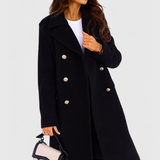 Abrigo Clásico de Lana Yara con Silueta Estructurada Para un Look Elegante y Sofisticado