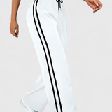 Alanys Pantalón Deportivo de Pierna Ancha con Detalle Lateral para Comodidad y Estilo