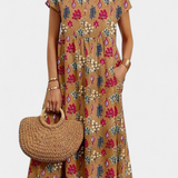 Vestido Floral Chic Yuridia con Silueta Flowy para un Look Elegante y Atractivo