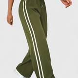 Alanys Pantalón Deportivo de Pierna Ancha con Detalle Lateral para Comodidad y Estilo