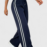 Alanys Pantalón Deportivo de Pierna Ancha con Detalle Lateral para Comodidad y Estilo