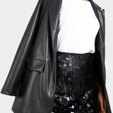 Elegante Mini Falda de Lentejuelas Veena en Negro, Dorado o Plata