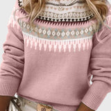 Gemma Jersey de Cuello Redondo con Diseño Texturizado para un Estilo Moderno y Confort