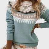 Gemma Jersey de Cuello Redondo con Diseño Texturizado para un Estilo Moderno y Confort