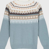 Gemma Jersey de Cuello Redondo con Diseño Texturizado para un Estilo Moderno y Confort