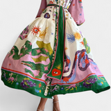 Natasha Vestido Midi Elegante Fit-and-Flare - Look Sofisticado y Encantador
