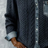 Simone Camisa Patchwork de Denim